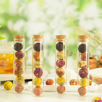 Boules de thé à fleurs biologiques de qualité supérieure nouées à la main | Tisane de santé naturelle avec jasmin/rose | Végétalien, fournisseur certifié halal