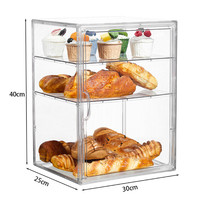 Boîte à pain en acrylique transparent avec couvercle à fermeture magnétique |   Conteneur de stockage alimentaire empilable anti-poussière pour collations, gâteaux, comptoir de cuisine