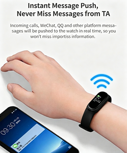 Montre connectée étanche IP67 avec écran IPS, bracelet en silicone, élégante, moniteur d'activité et de santé - Product Image 6