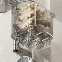Boîte de rangement murale rotative en PVC en forme de L pour oignon, gingembre et ail, avec double ventouse, rangement multi-niveaux pour cuisine