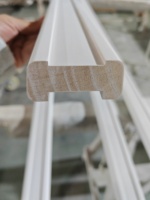 Pièces d'escalier en bois apprêté blanc de style moderne pour appartements, hôpitaux et hôtels – Marque Reshine, facile à installer