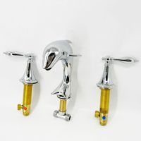 Robinet de lavabo en or en forme de dauphin SAMTOU pour salle de bain, 3 pièces, robinet de lavabo pour se laver les mains
