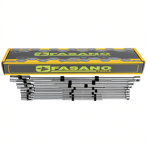 Fasano Tools 10 <b>Pc</b> Socket Wrench <b>Set</b> Metric 6 Point Chrome Vanadium Steel Auto Repair Tool Kit - Product Image 2