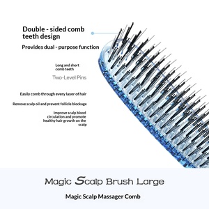 Peine Mágico Heshu Alemán, Estilo de Celebridad de Internet de TikTok, para Dar Volumen y Desenredar el Cabello, Suaviza los Nudos, de Plástico, de Doble Uso (Seco/Húmedo) - Product Image 3