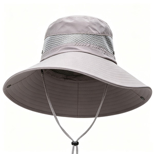 Chapeau Bob Personnalisé OEM avec Logo Brodé pour l'Été – Chapeau de Pêcheur à Large Bord, Anti-UV, Imperméable en Polyester et Maille pour Activités de Plein Air - Product Image 1