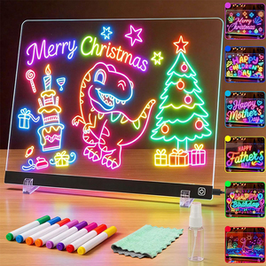 Wholesale LED <b>Acrylic</b> Glow Writing <b>Board</b> Custom Branding Gift For Corporate Events Marketing Campaign - Product Image 6