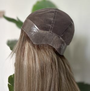 Parrucca medica in Silicone frontale in pizzo svizzero resistente 100% <span class=keywords><strong>trattamento</strong></span> dei <span class=keywords><strong>capelli</strong></span> umani parrucca medica - Product Image 2