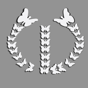 Butterfly Mirror <b>Wall</b> Stickers 25 Pieces Acrylic Removable Modern Home <b>Decoration</b> Circular Shape - Product Image 4