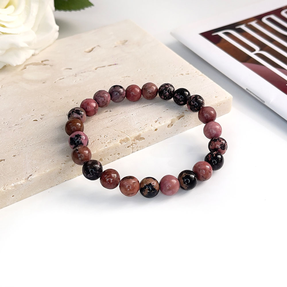 rhodonite ligne noire