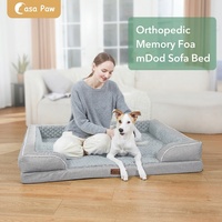 Lit pour chien personnalisé, mignon et solide, en velours arctique, imperméable, orthopédique, avec housse amovible, antidérapant, en mousse à mémoire de forme, vente en gros OEM
