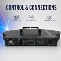 Projecteur laser RGB multicolore en forme d'éventail à 4/6 faisceaux, DMX512 ILDA, auto/son-actif, refroidissement par ventilateur, pour club, discothèque, bar, scène