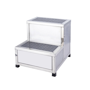 Beautiful Stainless Steel <b>Step</b> Stool 3-<b>Step</b> Non-Slip Industrial Workshop Footstool MD90 - Product Image 3