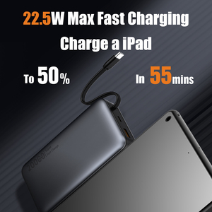 Sạc dự phòng 20000mAh, pin dự phòng di động, trạm sạc 20000mAh tích hợp cáp, có thể <span class=keywords><strong>in</strong></span> logo tùy chỉnh cho điện thoại, tai nghe - Product Image 5