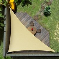 Voiles d'ombrage imperméables en polyester Oxford enduit PU pour extérieur, patio, camping - Motifs carrés et triangulaires pour restaurants, idéales pour l'été