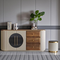 Buffet de salle à manger moderne en bois, meuble de rangement pour salon, bar à domicile, meuble de cuisine avec tiroirs de rangement