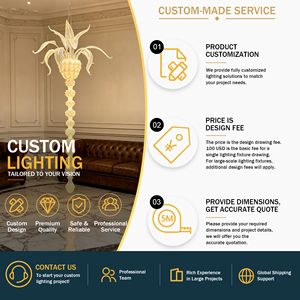 Lámpara Colgante de Cristal Esmerilado con Forma de Piña y Adorno de Hoja de Palma para Escaleras Dúplex y Hoteles Resort, Estilo Tropical con Forma de <span class=keywords><strong>Cactus</strong></span> Largo - Product Image 5