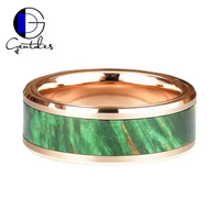 Gentdes Jewelry Custom Box Elder Holz Inlay Wolfram karbid Blank Trau ringe