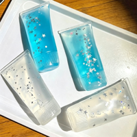 Jouet anti-stress en gel en forme de cube de glace, transparent, en TPU souple, pour enfants et adultes
