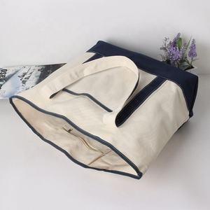 Bolso Tote de compras de algodón ecológico reutilizable con logotipo impreso personalizado lienzo estampado con letras - Product Image 6