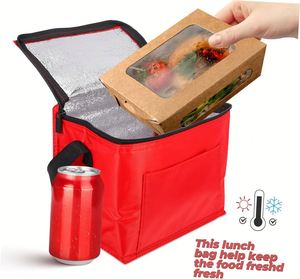 High Quality Insulation <b>Lunch</b> Bags Large Capacity Food <b>Boxes</b> Takeaway Packaging Storage Box Picnic Cooler Bag with Custom logo - Product Image 6