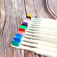 Brosse à dents en bambou naturelle pour adultes et enfants, style 2020 Vbatty, logo personnalisé, couleur personnalisée, vente en gros, lot de 12