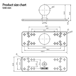 Traceur de cartes <span class=keywords><strong>gps</strong></span> support raydar mount <span class=keywords><strong>bateau</strong></span> support supérieur raymarine raydar cnc pour <span class=keywords><strong>garmin</strong></span> zumo <span class=keywords><strong>gps</strong></span> montage double support de détecteur de poisson - Product Image 5