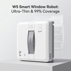 <span class=keywords><strong>Robot</strong></span> électrique de nettoyage de vitres haute sécurité avec protection contre la coupure de courant (30 min), corde de sécurité de 4 m (1393N) et cordon de 5,2 m pour l'entretien des vitres de bâtiments en hauteur à usage domestique - Product Image 1