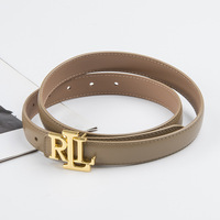 Ceinture en cuir véritable en gros avec boucle dorée classique, ceinture ajustable en cuir de vachette tendance pour femme, idéale pour pantalons décontractés, pulls et jupes