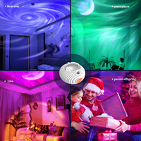 Veilleuse LED étoilée moderne Mini projecteur laser de galaxie pour chambre Ambiance Lune Sommeil Projecteur domestique