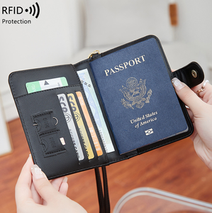 Muti Colour Luxury Travel <b>Wallet</b> Passport Holder Slim Multi-Functional <b>RFID</b> Blocking Hanging Neck <b>Wallet</b> - Product Image 3
