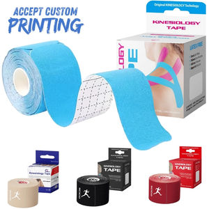 Cinta de kinesiología elástica precortada con impresión personalizada cinta de kinesiología atlética sin látex para deportes - Product Image 1