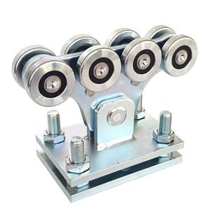 Composants de <span class=keywords><strong>chariot</strong></span> de <span class=keywords><strong>chariot</strong></span> de <span class=keywords><strong>porte</strong></span> en <span class=keywords><strong>porte</strong></span>-à-faux plaque de fer avec plaque inférieure ajustée à 6 crochets - Product Image 5