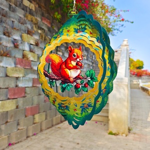 Colorido Molinillo de Viento Metálico de Flamenco de 12 Pulgadas con Estaca Rectangular para Decoración de Jardín y Patio - Product Image 4