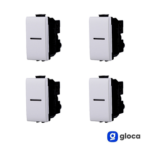 Interrupteurs muraux axiaux Gloca 1P 16A 220V, lot de 4, compatibles avec la série Matix - Product Image 3