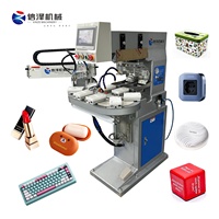 Machine d'impression tampographique semi-automatique haute précision à 2 couleurs et 8 stations avec table rotative et écran tactile pour l'industrie des jouets