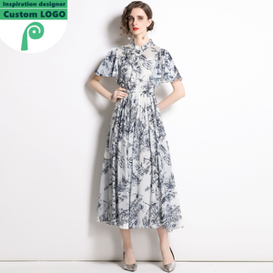 1880-79-333 Designer Hersteller Benutzer definierte Frau Kleidung Großhandel Prom Inspiration Elegante Vintage Lady Oem Lange Kleider - Product Image 2