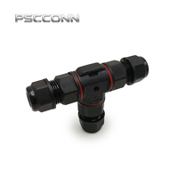 Connecteur étanche IP68 PSCCONN GW20 à 2 cœurs en T, boîtier en nylon robuste M20, 16A 400V pour câbles extérieurs haute puissance