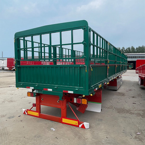 Vente directe d'usine, semi-<span class=keywords><strong>remorque</strong></span> à 3 essieux <span class=keywords><strong>pour</strong></span> le transport de bétail, moutons, porcs et animaux - Product Image 2