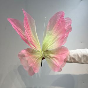 Decoraciones de Mariposas Realistas Populares para Escaparates de Centros Comerciales, Accesorios de Boda Iridiscentes de Organza Estilo Monet - Product Image 4