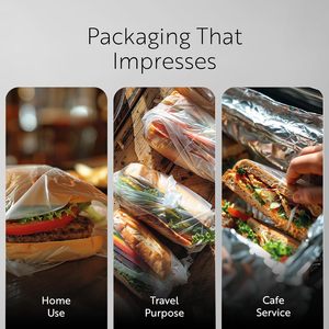 แผ่นพลาสติกใสสำหรับห่ออาหาร Deli & Bakery Wrap 1000 แผ่น แบบพับสำเร็จรูป สำหรับแซนวิชและขนม - Product Image 6
