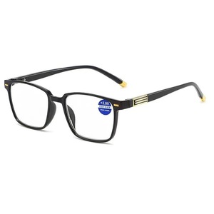 Lunettes de lecture simples, monture PC, lentilles anti-lumière bleue, pour hommes, femmes, personnes d'âge moyen et âgées, vision claire haute définition - Product Image 1