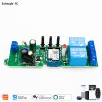 Compatible con Tuya Smart Home, Interruptor de Motor Wifi de 2 Canales para Avance y Retroceso, Módulo de Relé de 2 Canales DC 7-32V, Control Remoto por Voz Alexa
