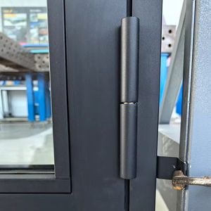 Marco de acero de lujo Puerta abatible doble Puerta de edificio de oficinas comerciales Puerta francesa de vidrio doble de pie - Product Image 6