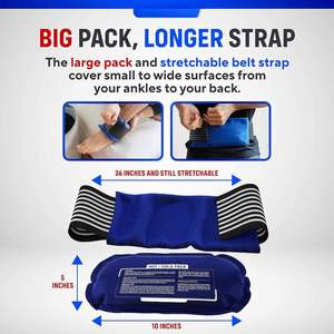 Pack de glace et enveloppe de gel chaud/froid 3 pièces populaires – favorise la récupération des douleurs articulaires/musculaires du genou, résistant au micro-ondes et réglable - Product Image 2