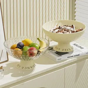 Nieuwe Stijl Plastic Fruitschaal Schaal Ronde Plaat En Dessert Cupcake Display Houder