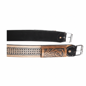 Cinchos de Cuero Genuino Premium Personalizables de Alta Calidad para Caballos, Fuelle de Cadera y Cinturón de Espalda, Accesorios Ecuestres para Montar a Caballo con Hebilla - Product Image 1