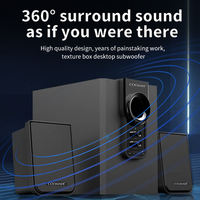 Sistema de Sonido Envolvente USB Personalizable con Subwoofer, Altavoces Multimedia para Juegos, Cine en Casa, Sistema Hifi 2.1 con Altavoces Woofer para PC