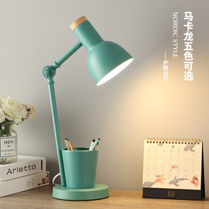 Lampe de bureau moderne à LED de style nordique, avec porte-stylo, protection des yeux, pour étudiants, lampe de chevet, dortoir pour filles - Product Image 6