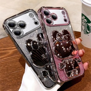 Cute Cat Electroplated Phone Case for iPhone 17 Pro MAX 16 15 14 13 Features Gradient Flash Powder All-Inclusive <b>Protector</b> <b>Cover</b> - Product Image 1