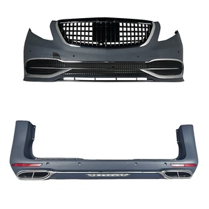 Mercedes <span class=keywords><strong>Clase</strong></span> <span class=keywords><strong>V</strong></span> Vito V260 W447 actualización a W222 <span class=keywords><strong>Maybach</strong></span> S680 estilo Look Body Kit delantero trasero Bunmper Grille Kit de conversión - Product Image 1